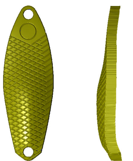 Cuiller ondulante Gemini Lures double tôle Attractant