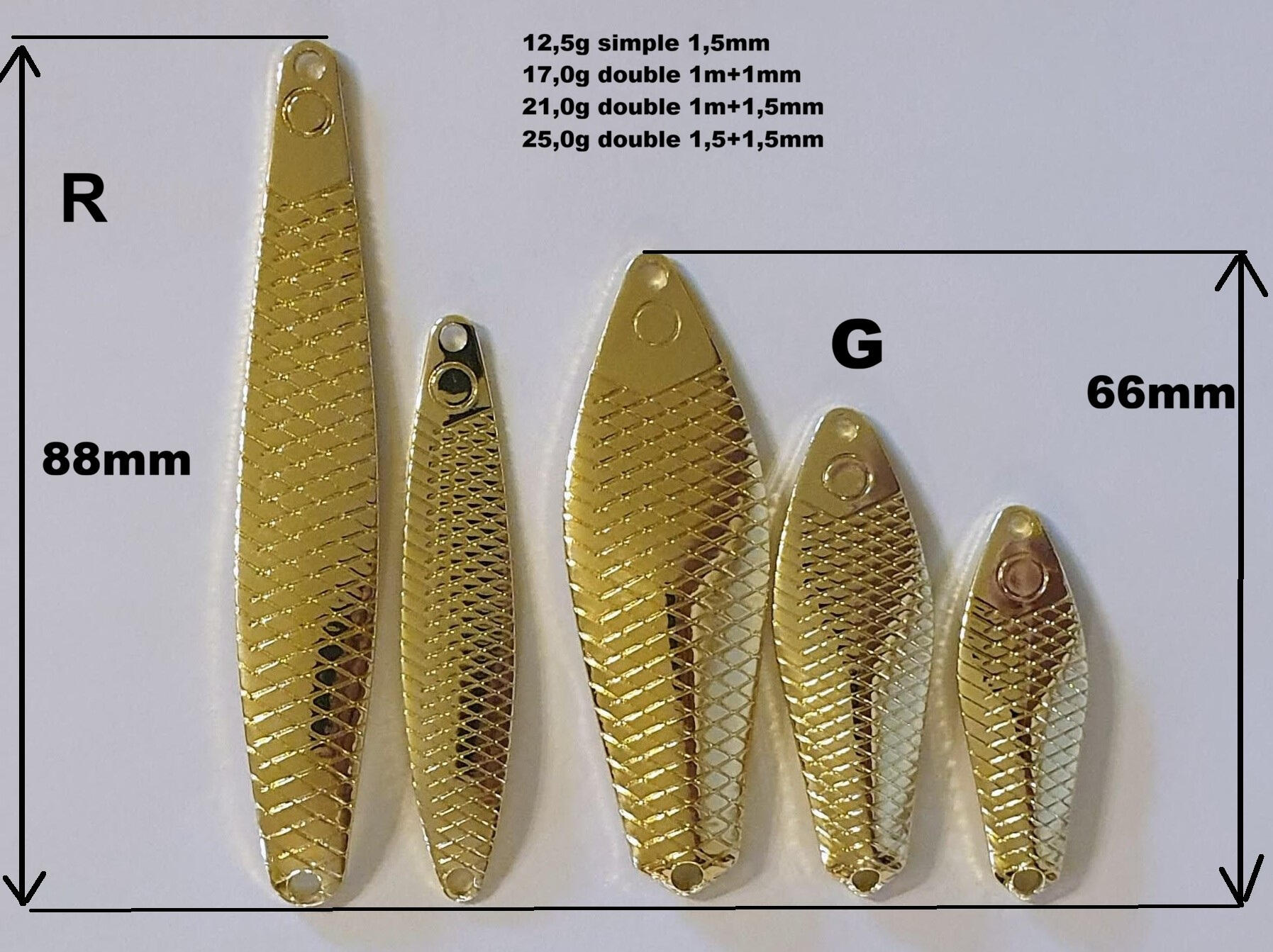 Cuiller ondulante truite saumon Cuiller ondulante Gemini Lures double tôle Attractant